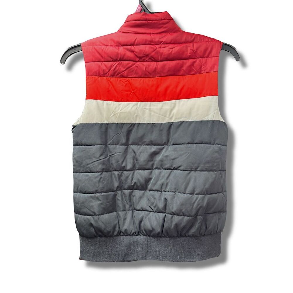 Harley-Davidson Women's XS Striped Puffer Vest Red Casual - Picture 4 of 8